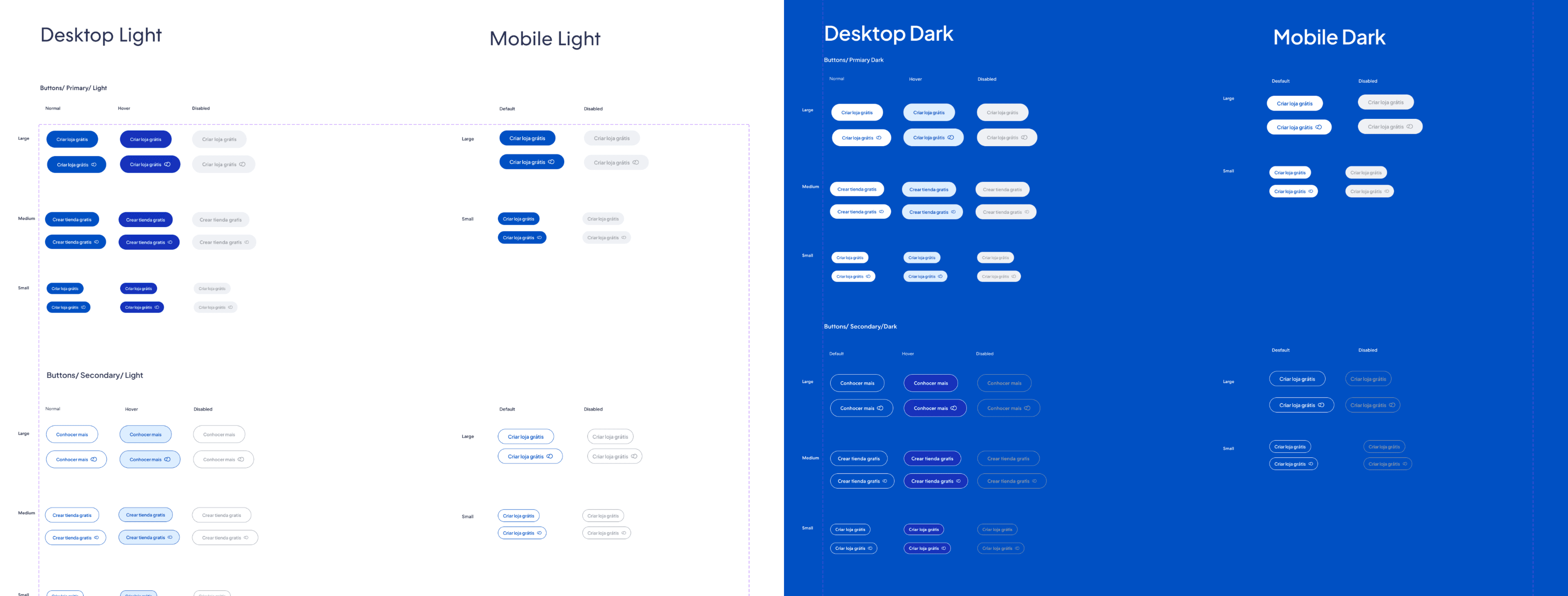 Formulário de criação de conta antes da otimização