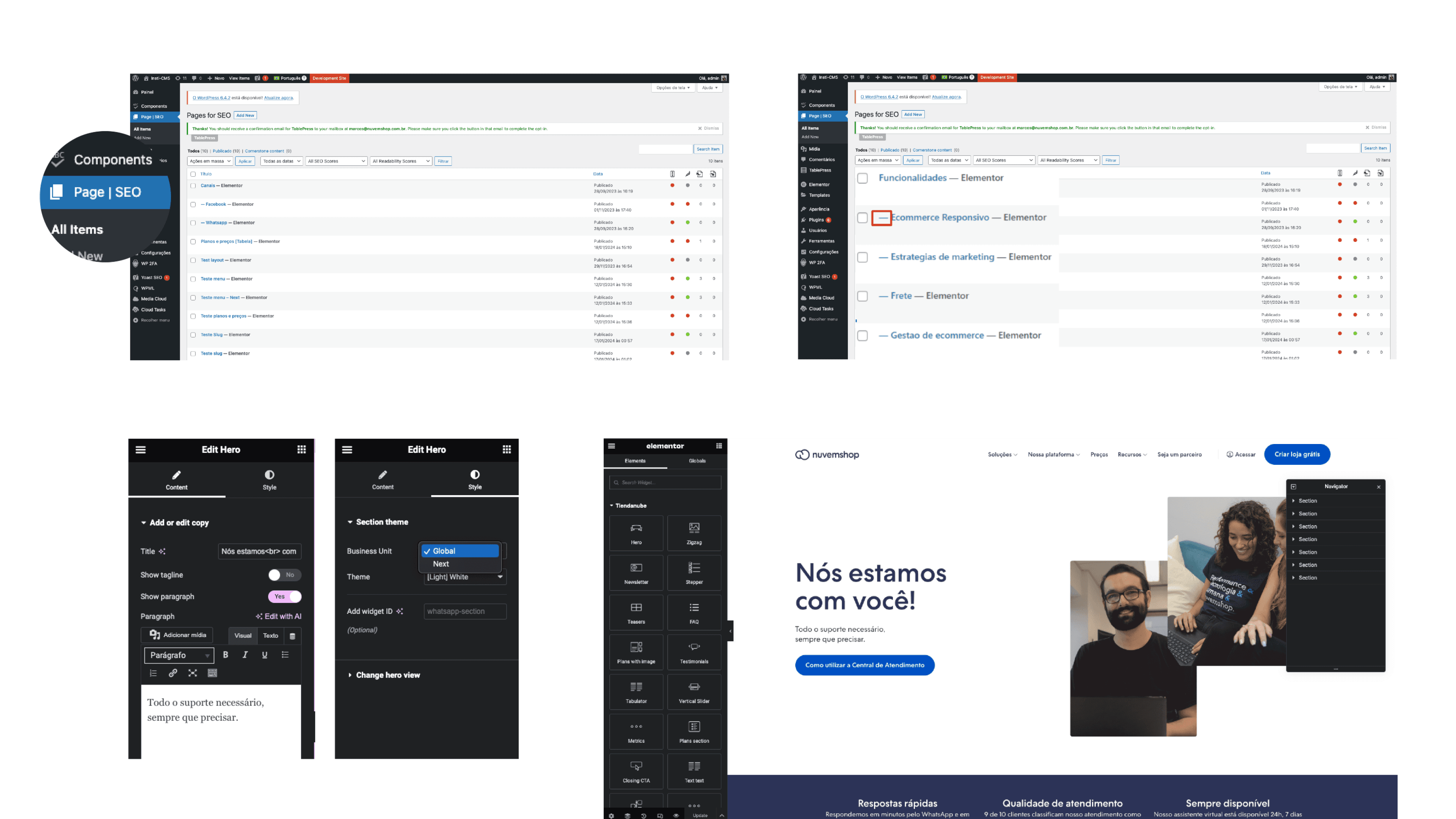 Formulário de criação de conta antes da otimização